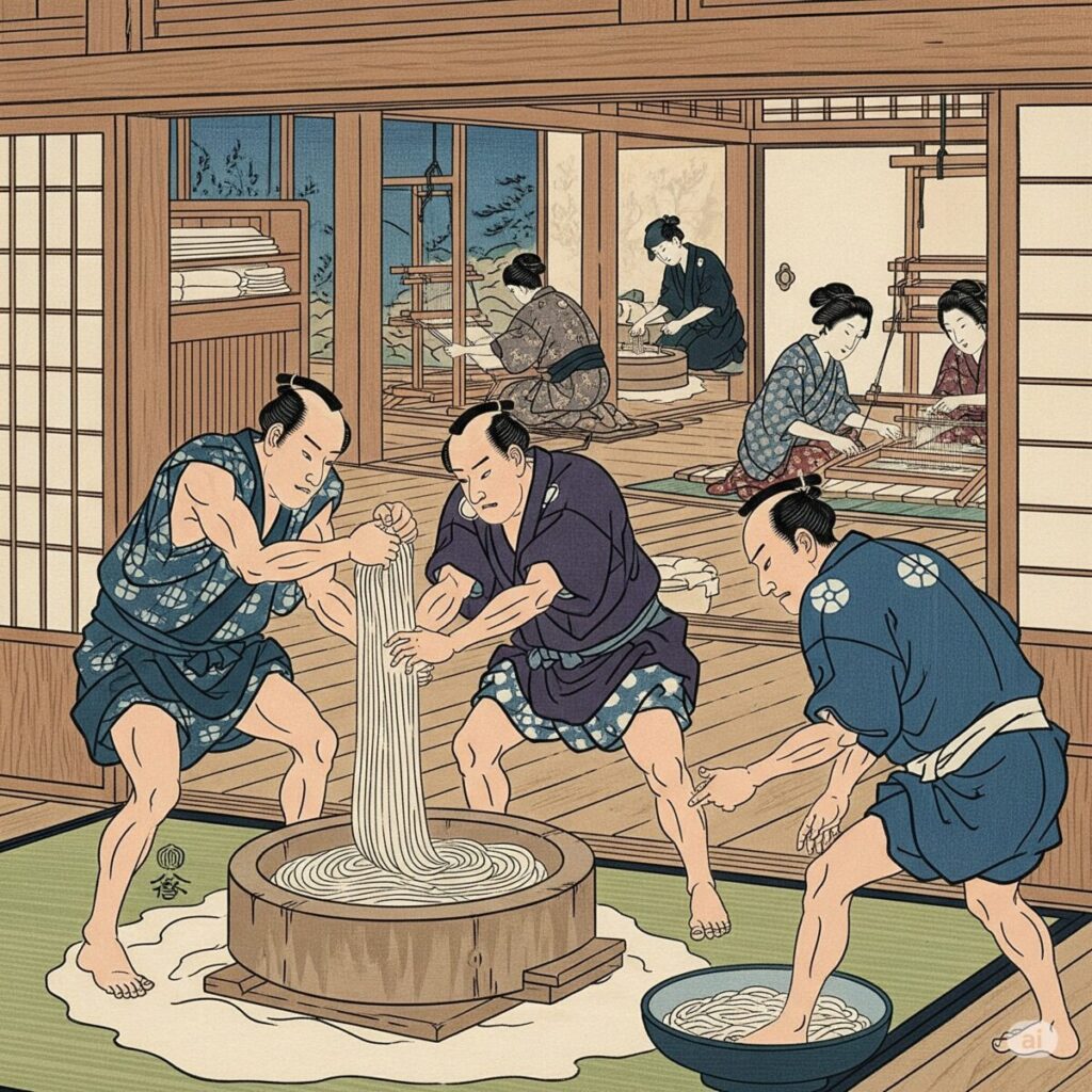 富士吉田のうどん作り(イメージ画像)
