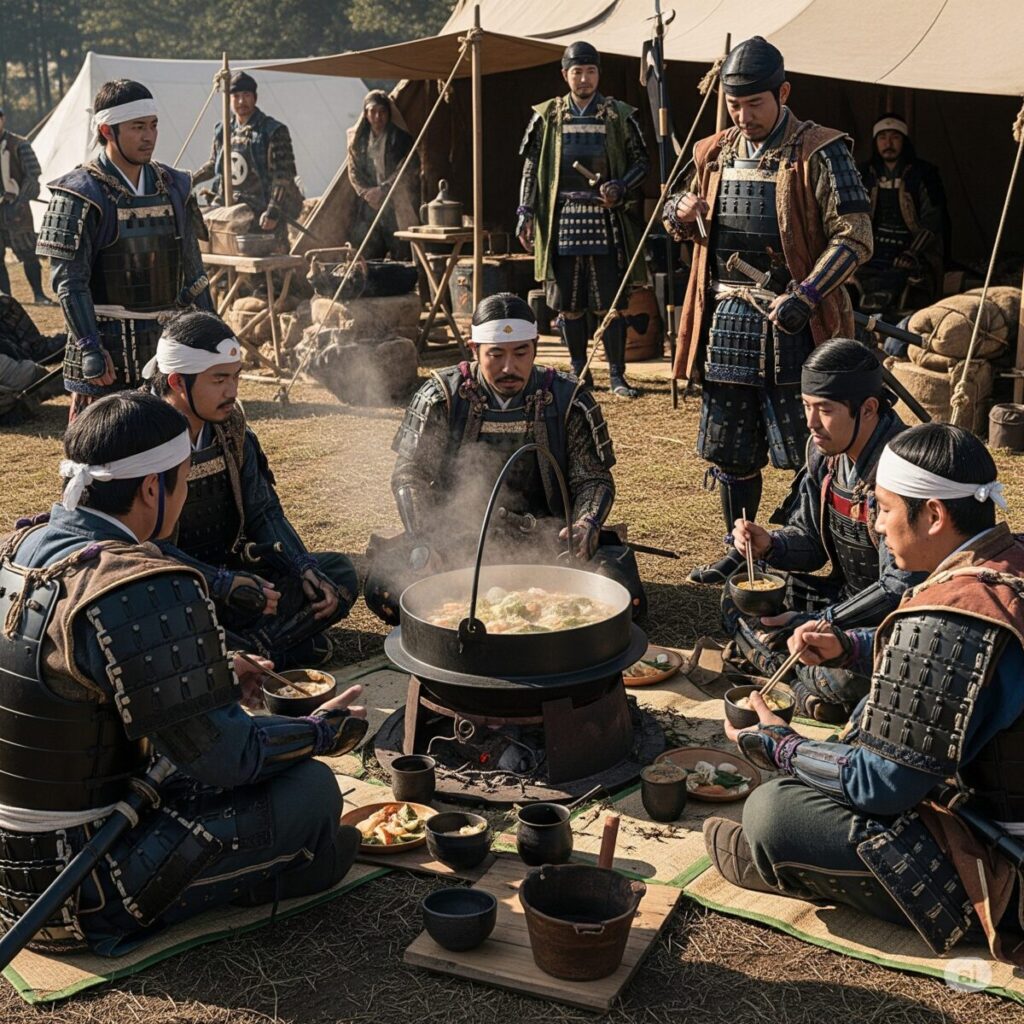 武田軍の陣中食としてのほうとう(イメージ画像)