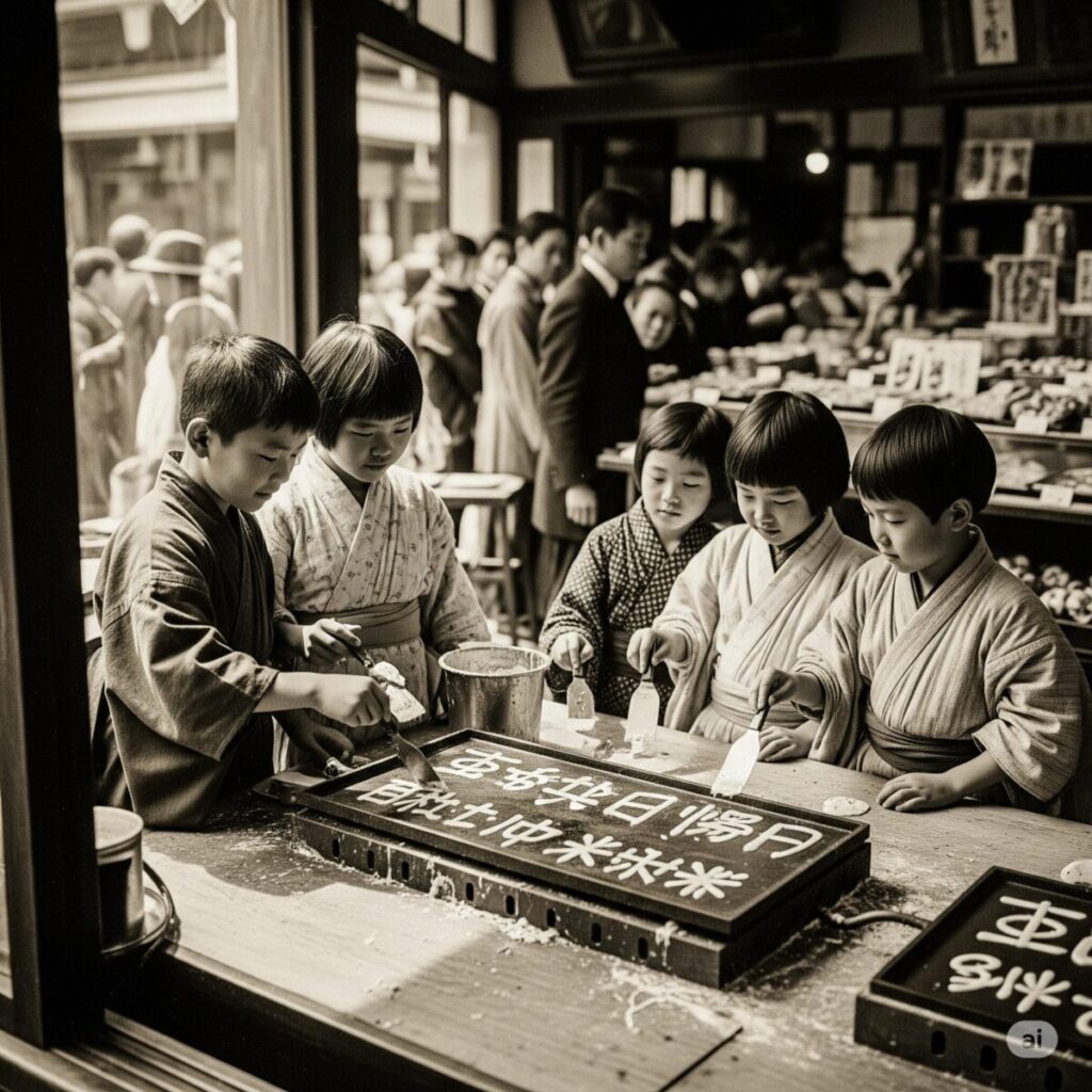 明治時代の文字焼きのイメージ画像