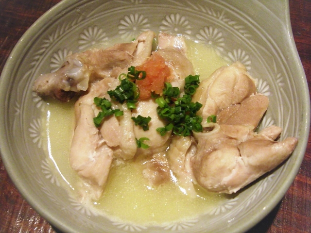 水炊きの鶏肉