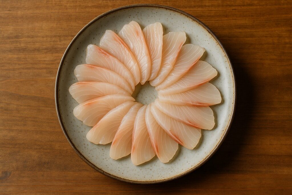 りゅうきゅうにする前の生の刺身