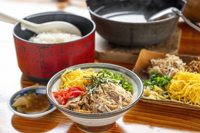 自分で盛り付けられる鶏飯