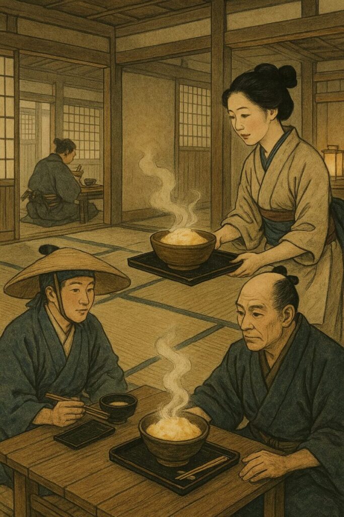 袋井宿でたまごふわふわを食す(イメージ画像)