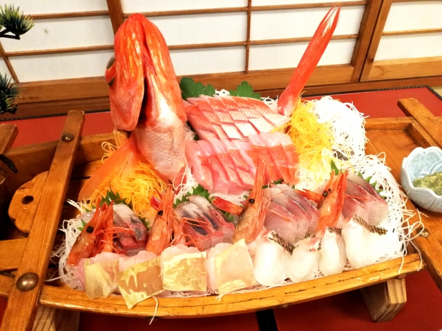 金目鯛の舟盛り