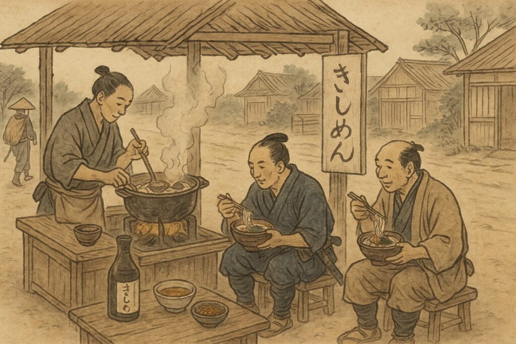 江戸時代のきしめん(イメージ画像)