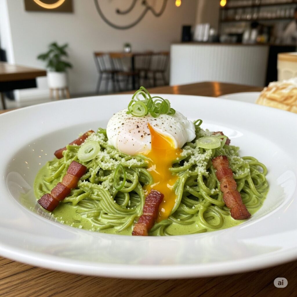 茶そばカルボナーラ