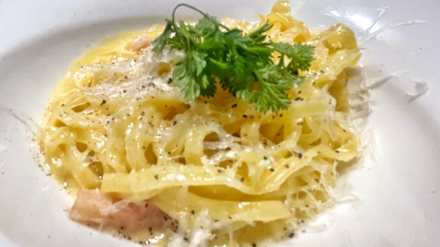 カルボナーラ風きしめん