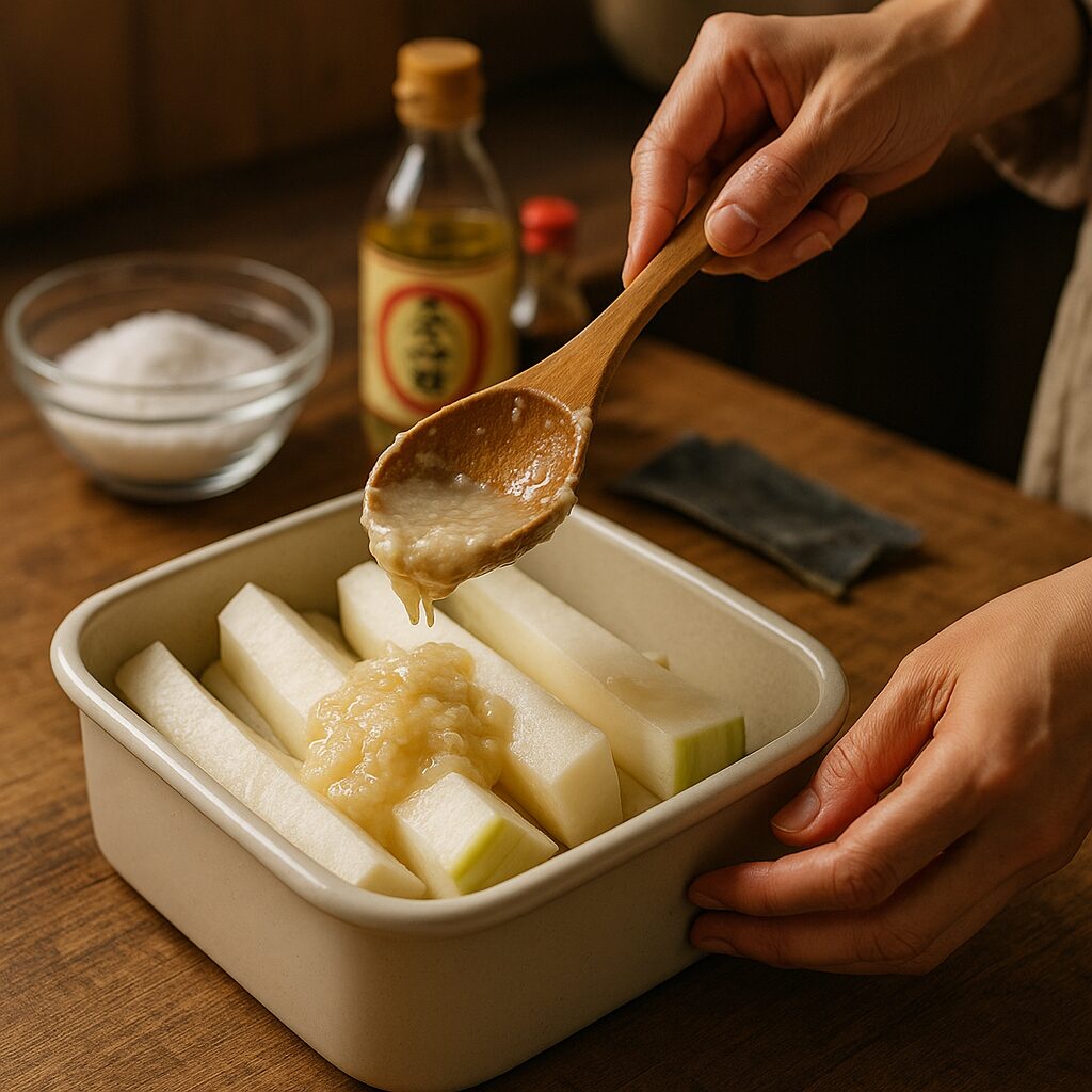 べったら漬けの本漬け(仕上げ)