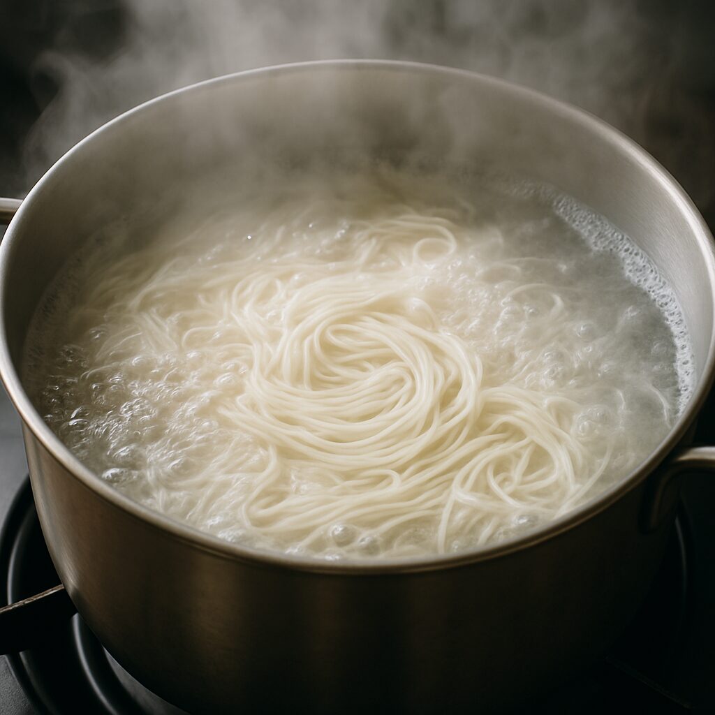 そうめんの下茹で
