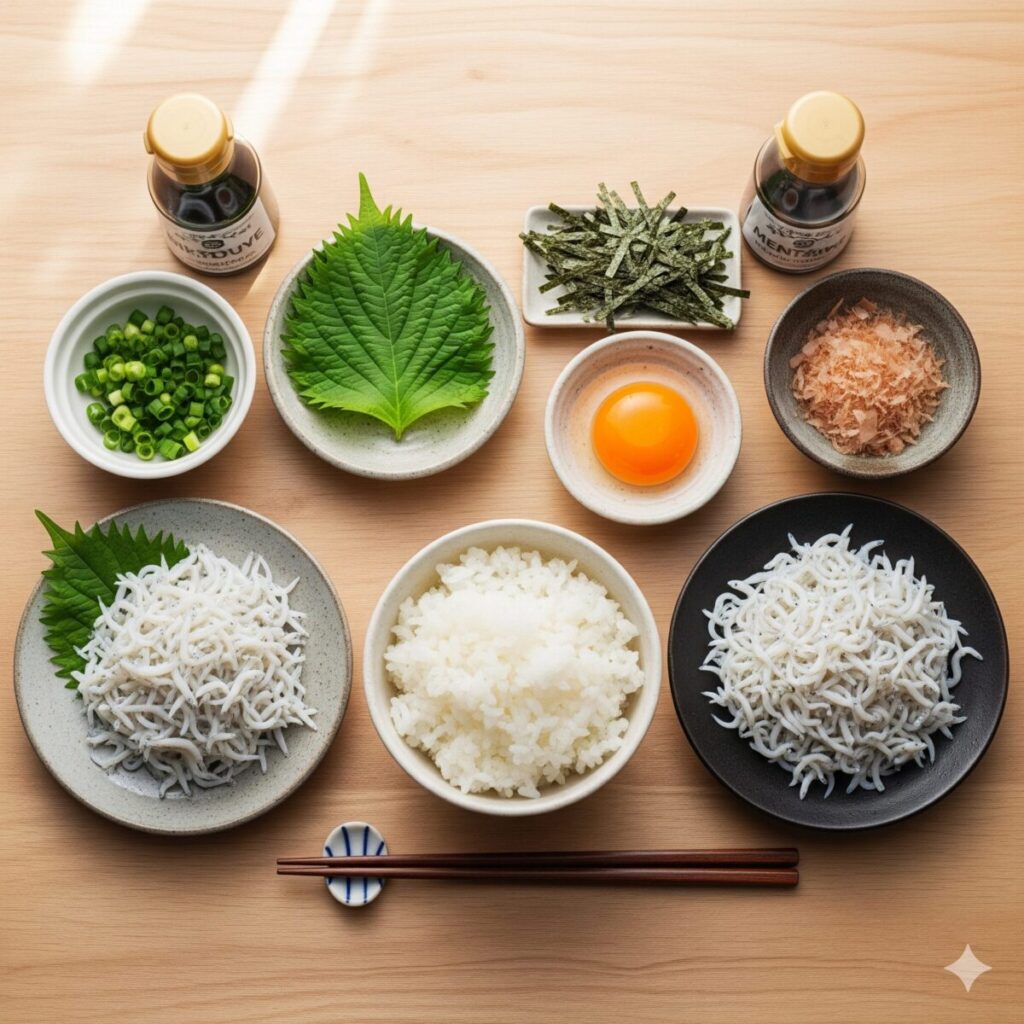 しらす丼の材料