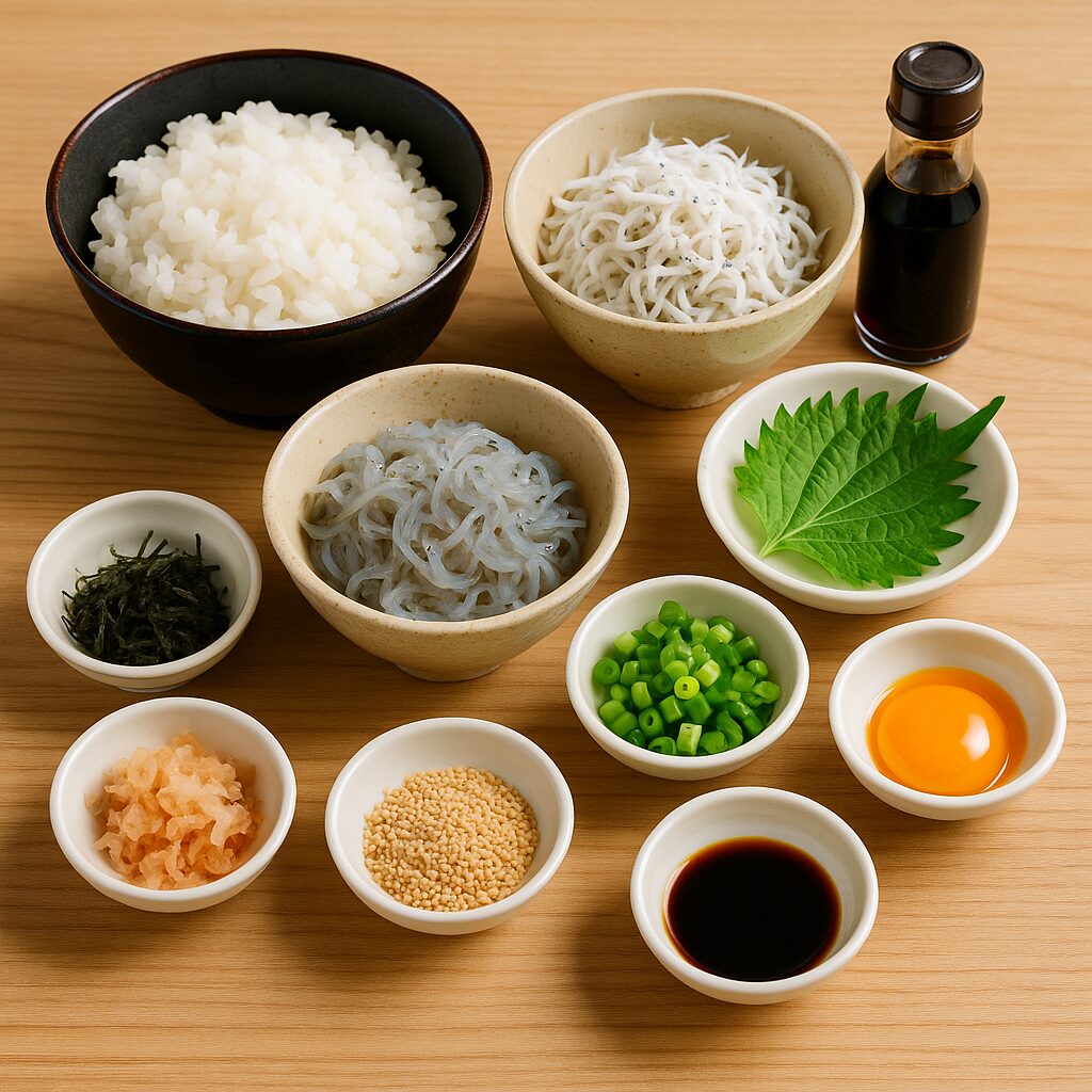 しらす丼の材料