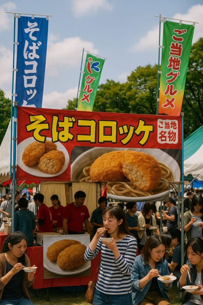 B級グルメ大会のそばコロッケ（イメージ画像）
