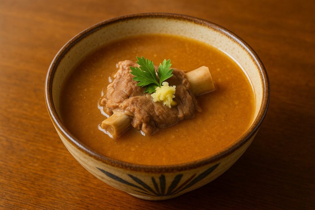 味噌味のヤギ汁