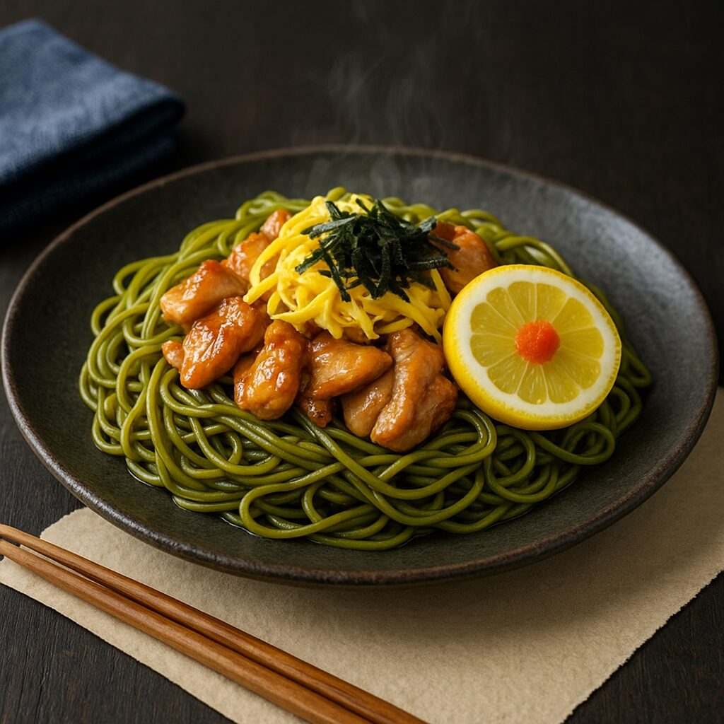 鶏肉の瓦そば