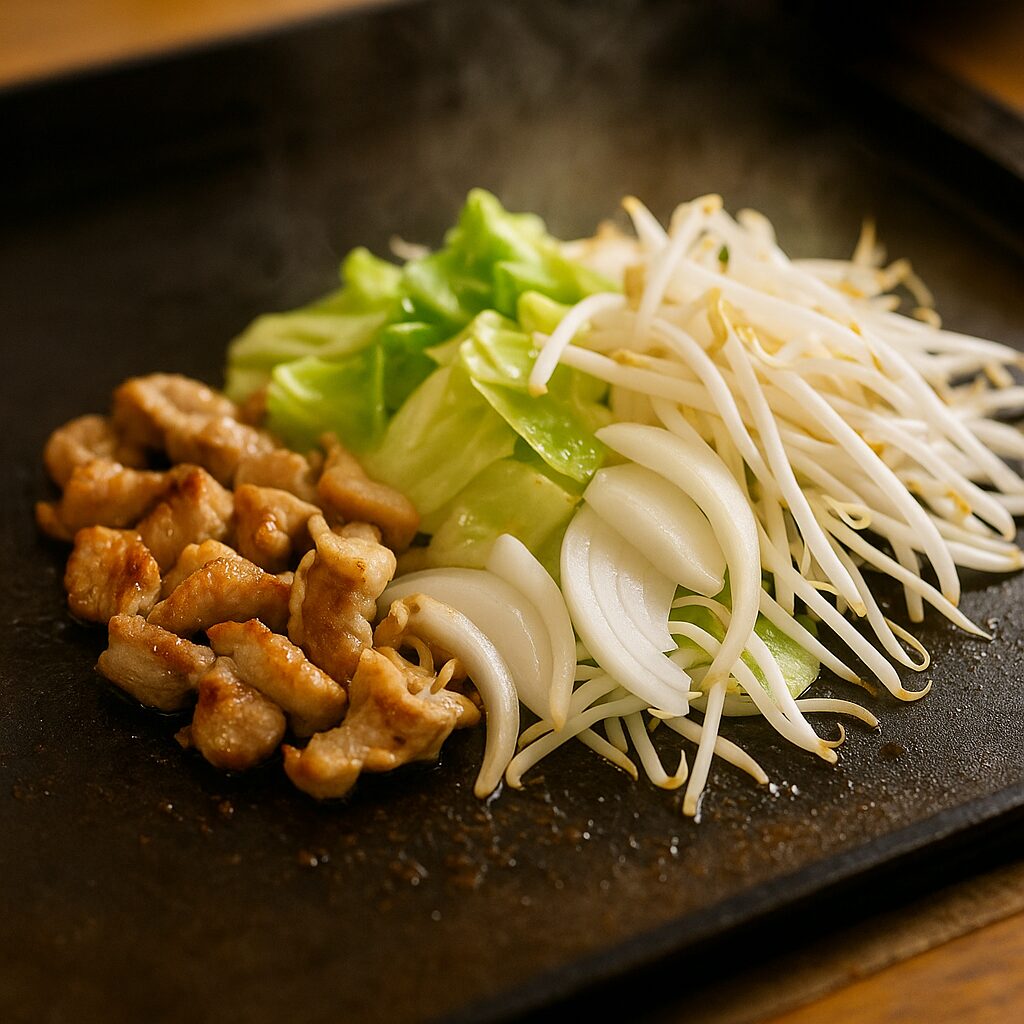 野菜を焼く