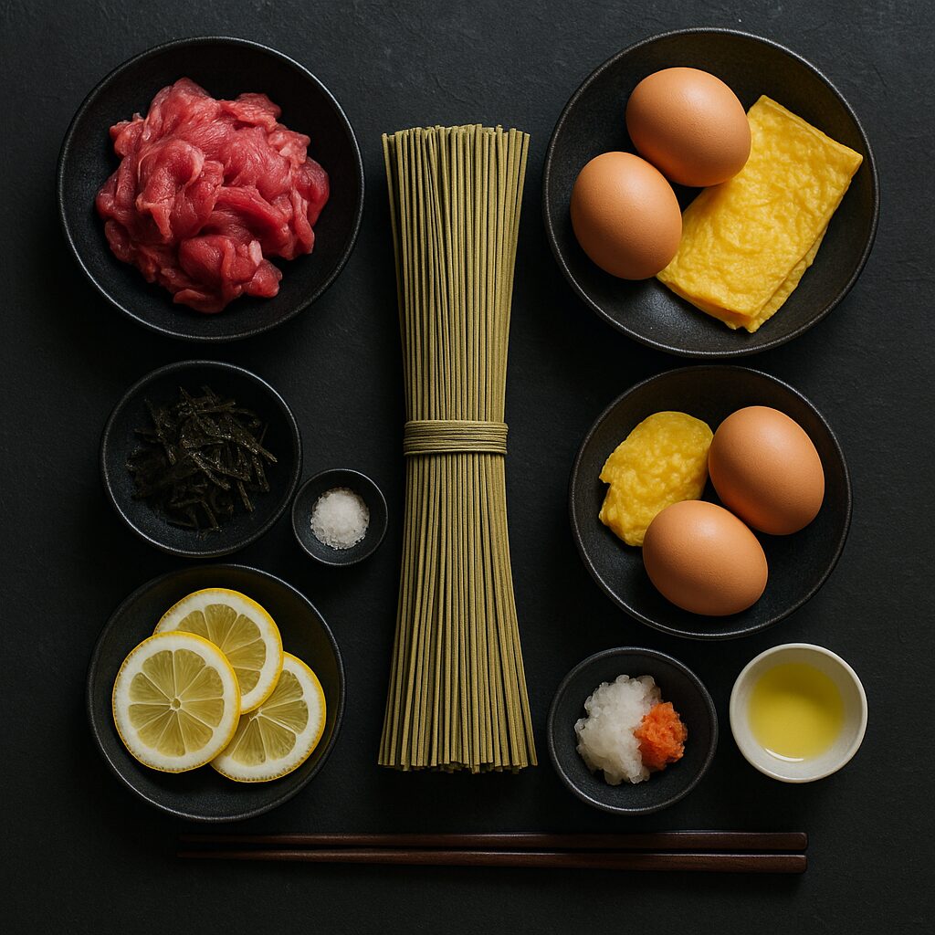 瓦そばの材料
