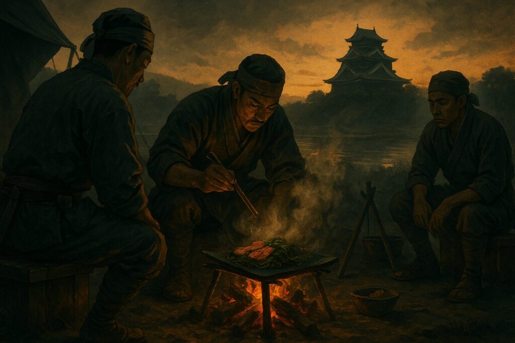西南戦争の食事風景(イメージ画像)