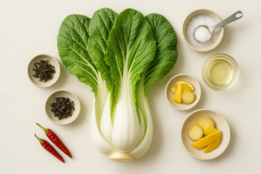 しゃくし菜漬けの材料
