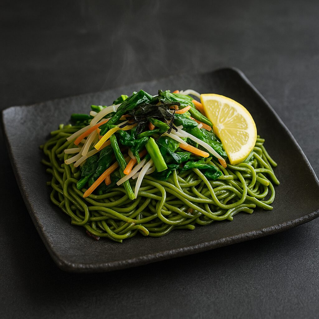 野菜たっぷりの瓦そば